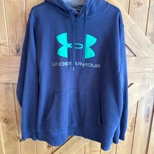 Navy blue men’s under Armour hoodie two XL